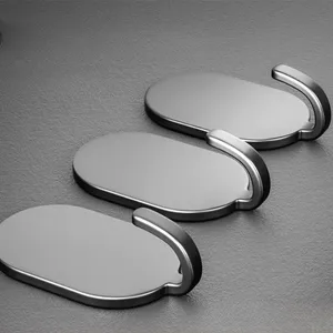 Crochet adhésif puissant sans perçage pour porte de cuisine ou de salle de bain, sans traces sur le mur arrière, crochet en acier inoxydable - Product Image 3