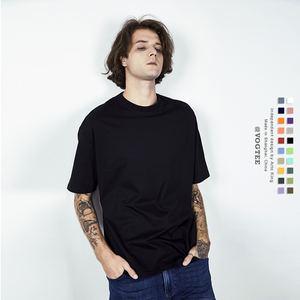 T-shirt Homme Oversize Personnalisé Grande Taille Hip Hop Décontracté à Manches Courtes 100% Coton Épais avec Impression Numérique - Product Image 6
