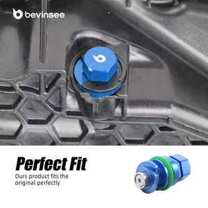 Tornillo de drenaje de aceite de motor de aluminio antifugas BEVINSEE con junta tórica para motor temprano EA888.3 para Volkswagen <span class=keywords><strong>Golf</strong></span> 2013-2015 #06L103801 - Product Image 6