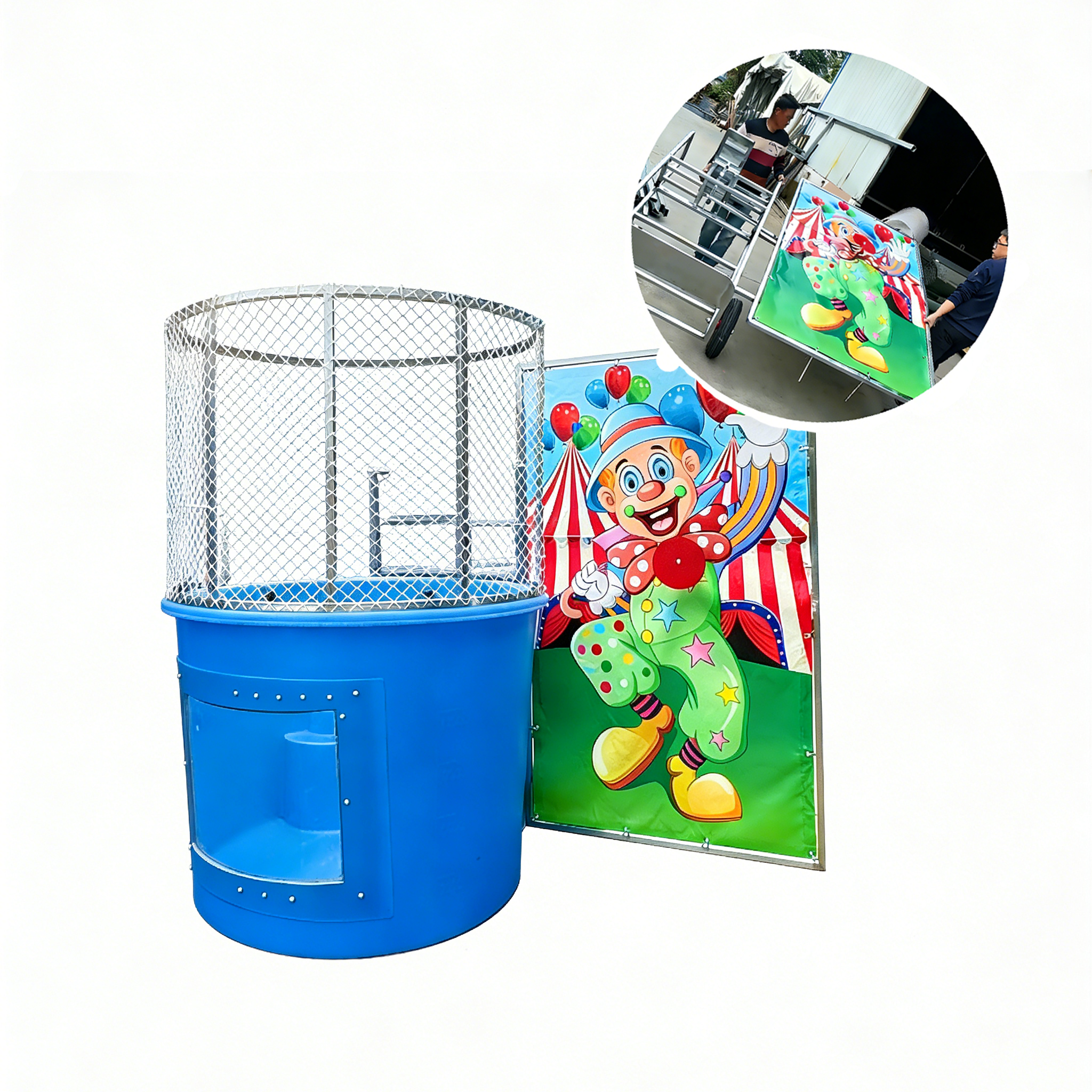 EASYFUN New Design Summer Dunk Tank Outdoor Kids Play Equipment Dunking Booth Portable Slime dunk tank for Sale