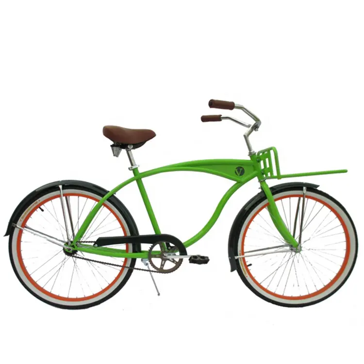 26 "simples freio de montanha-russa OEM fábrica barato logotipo personalizado adulto bicicleta de cruzeiro de praia de mercado dos EUA de velocidade única
