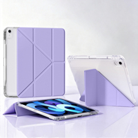 Étui pour iPad A16 avec support pliable, coque de protection en acrylique et cuir PU pour iPad 11e/10e génération et iPad Air 11 pouces