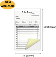 Carnets de reçus autocopiants personnalisés en gros, carnets de factures duplicata numérotés pour les ventes en magasin et les petites entreprises