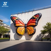 Papillon géant gonflable à suspendre au mur, décoration publicitaire gonflable pour événements et expositions