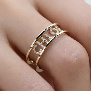 Bague en or 9 carats avec diamant de forme ronde Messi Jewelry MSR-2086, bague de mode avec diamant cultivé en laboratoire, idéale pour un cadeau - Product Image 6