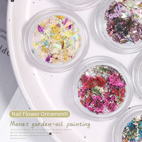Logo personnalisé 8 couleurs fleurs de printemps conceptions d'ongles huile pour ongles fleur sèche fleurs séchées mini ongles