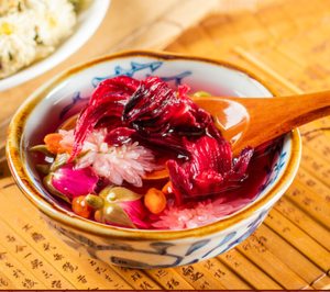 Thé à base <span class=keywords><strong>de</strong></span> plantes <span class=keywords><strong>de</strong></span> fleurs séchées chinoises Premium <span class=keywords><strong>Hibiscus</strong></span> Rose Gojiberry chrysanthème thé mélangé pour soulager - Product Image 3