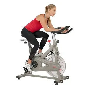 Sunny Health & Fitness Bicicleta de spinning gris de alta calidad para interiores con ventilador para uso doméstico - Product Image 2
