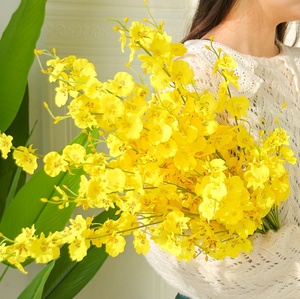YOPIN 065 Hochzeit Künstliche Blumen Seiden orchideen Weißer Orchideen stamm <span class=keywords><strong>Oncidium</strong></span> Orchideen pflanze