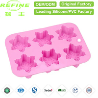 Moule à chocolat en silicone de qualité alimentaire Refine Factory, forme mini flocon de neige, 6 cavités, pour four, thème Noël, pour bonbons