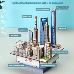 Trendy and Challenging 3D Stereoscopic Shanghai Music <b>Box</b> Jigsaw Puzzle Creative Adult Birthday Gift Made of Natural <b>Wood</b> - Product Image 1