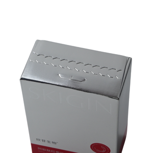Cajas de cartón de papel de impresión UV inversa de <span class=keywords><strong>l</strong></span>ámina de plata de alta calidad para embalaje con tira de rasgado abierta - Product Image 4