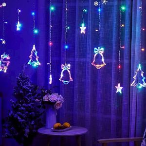 Ramadan Fairy Light Elk Bells modello albero di natale luce impermeabile per interni giardino esterno camera da letto Patio <span class=keywords><strong>balcone</strong></span> bianco caldo - Product Image 1