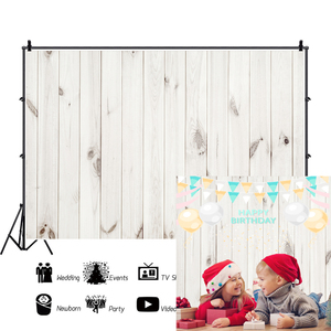 Toile de <span class=keywords><strong>fond</strong></span> en bois vintage rétro rustique <span class=keywords><strong>blanc</strong></span> et gris <span class=keywords><strong>fond</strong></span> de plancher en bois pour la photographie enfants adultes photomaton tournage vidéo - Product Image 1