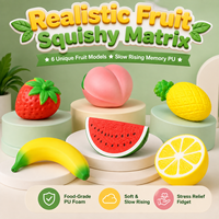Jouet Squishy Fraise Nouveauté, en Mousse PU à Remontée Lente, Parfum Crème, Anti-Stress, Sensoriel, pour Soulagement du Stress et Apaisement au Bureau, pour Enfants et Adultes
