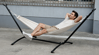 Support de hamac de jardin portable en acier inoxydable pour loisirs de plein air, design moderne, mobilier d'extérieur