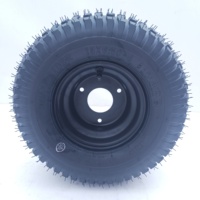 Pneu extérieur tubeless de 6 pouces 13*6.50-6 avec jante en acier à 3 trous pour tondeuse à gazon/petit VTT/chariot de remorque