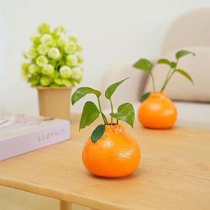 Jarrón Decorativo de Cerámica con Forma de Fruta de Mandarina, para Mesa, para Plantas Hidropónicas, para el Hogar - Product Image 6