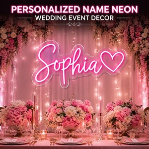Letrero de Neón Personalizado con el Nombre SOPHIA, en Acrílico Transparente, para Decoración de Bodas y Cumpleaños - Product Image 1