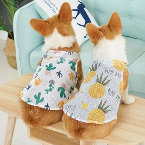 Summer Breathable Mesh Vest For Small Dogs <b>Cats</b> Pineapple Pattern Sun Protection Clothing Tropical Design Pet <b>Clothes</b> - Product Image 2