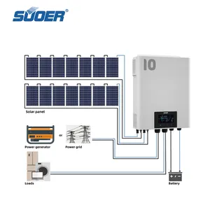 Горячая продажа 48VDC 10 кВт 10,2 кВт MPPT Гибридный солнечный инвертор для автономной солнечной системы