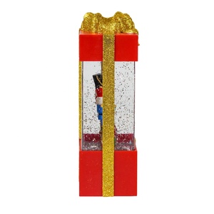Xmas Noel Nutcracker Water Glitter <strong>Spinning</strong> Gift Box Led Water Lamp Christmas Snow <strong>Globe</strong> - Product Image 4