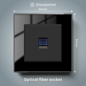 Durable Manual LED Dimming <b>Switch</b> socket with Crystal Glass Panel <b>Single</b> Pole 250V EU Standard White/Black/Grey - Product Image 5