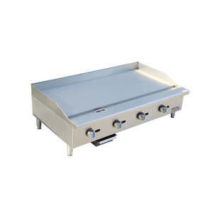 Aanrecht Commerciële Bakplaat 4 Branders Handmatige Bediening 120000 Btu Output 48 "Gas Bakplaat - Product Image 4