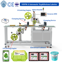 Machine d'étiquetage électrique automatique haut/bas/corps SKILT haute vitesse pour emballages alimentaires en papier, avec boîte de vitesses et composants PLC essentiels