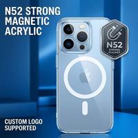 Coque en Acrylique Transparente Magnétique N52 Ultra-Résistante pour iPhone 18 17 16 15 14 13 12 11 Pro Max, Anti-Jaunissement, avec Refroidissement Intégré - Vente en Gros Usine