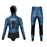 Combinaison de plongée en néoprène camouflage à cellules ouvertes pour homme, 2 pièces, 3MM 5MM 7MM, pour la pêche sous-marine et la plongée libre