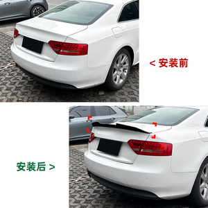 Alerón Trasero para Audi A5 8T Coupé, Negro Piano, Textura de Fibra de Carbono, ABS, Estilo Ducktail, 2007-2016 - Product Image 4
