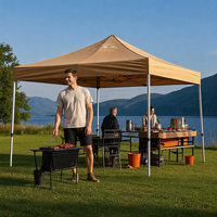 Tente publicitaire pliante 10x10 pieds avec structure en acier et logo personnalisé pour les expositions, les événements en plein air et les présentations sportives