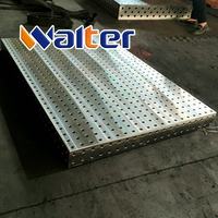 Table de soudage robuste avec plateau à grille modulaire, capacité de 2000 kg