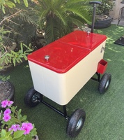 Chariot de refroidisseur de glace domestique 80QT chariot de refroidisseur en métal rétro isolé étanche pour le stockage de boissons alimentaires