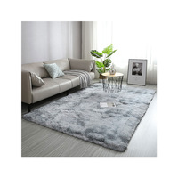 Tapis shaggy ultra doux à poils longs, écologique, lavable en machine, en polyester avec envers en latex, style Europe du Nord