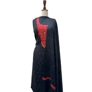 Traje de 3 Piezas Bordado para Mujer, con Bordado a Máquina, Tela Suave y Ligera, Diseño de Color Personalizado, Fabricante OEM ODM de Marca Privada - Product Image 2