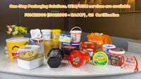 Recyclable dans le moule imprimé gobelet en plastique jetable boîtes en plastique d'injection IML seau à biscuits en plastique dur congelé PP tasse de yaourt