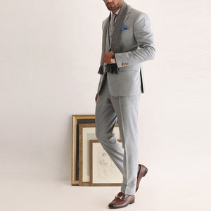 Costume d'affaires premium pour homme, ensemble trois pièces formel avec gilet et pantalon assortis pour le bureau et les mariages - Product Image 2