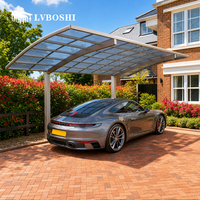 Abri de voiture quatre saisons résistant aux intempéries en aluminium et polycarbonate, protection solaire, panneau PC transparent, pour extérieur et stationnement de véhicules