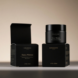 Tarros Cosméticos Redondos <span class=keywords><strong>de</strong></span> <span class=keywords><strong>Vidrio</strong></span> Negro Mate Vacíos Para Crema <span class=keywords><strong>de</strong></span> Ojos <span class=keywords><strong>de</strong></span> 5g 10g 15g 20g 30g 50g 60g 100g 200g <span class=keywords><strong>Con</strong></span> Caja <span class=keywords><strong>de</strong></span> Papel Cuadrada Personalizada - Product Image 3