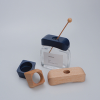 Bouchon couronne de diffuseur de roseau de couleur personnalisée écologique couvercles de bouteille en bois d'aromathérapie naturelle