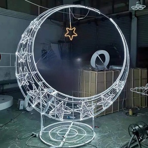 Lumières Ramadan Grandes Lunes et Étoiles à Prix d'Usine avec Motif Eid Mubarak pour Décorations de Pâques - Product Image 6