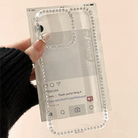 Coque de téléphone transparente minimaliste avec strass, protection antichoc haut de gamme pour iPhone 15, 16, 17 Pro