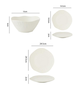 Classic American Style Dinnerware <b>Set</b> Ceramic Bone China Plates Bowls Utensils Kit OEM/ODM Dishwasher Safe Eco-Friendly Heat - Product Image 2