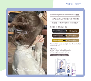 Tinta per <span class=keywords><strong>capelli</strong></span> permanente grigio-marrone <span class=keywords><strong>nocciola</strong></span> all'ingrosso, biologica, a basso contenuto di ammoniaca, <span class=keywords><strong>colore</strong></span> arancione, crema professionale per coprire i <span class=keywords><strong>capelli</strong></span> grigi - Product Image 3