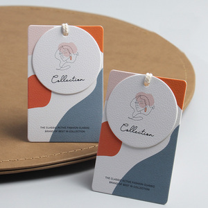 Custom Luxury Recycled Hanging Labels with Embossed Logo <b>Swing</b> Paper Hang Tags for Clothing Bags & Shoes - Product Image 5
