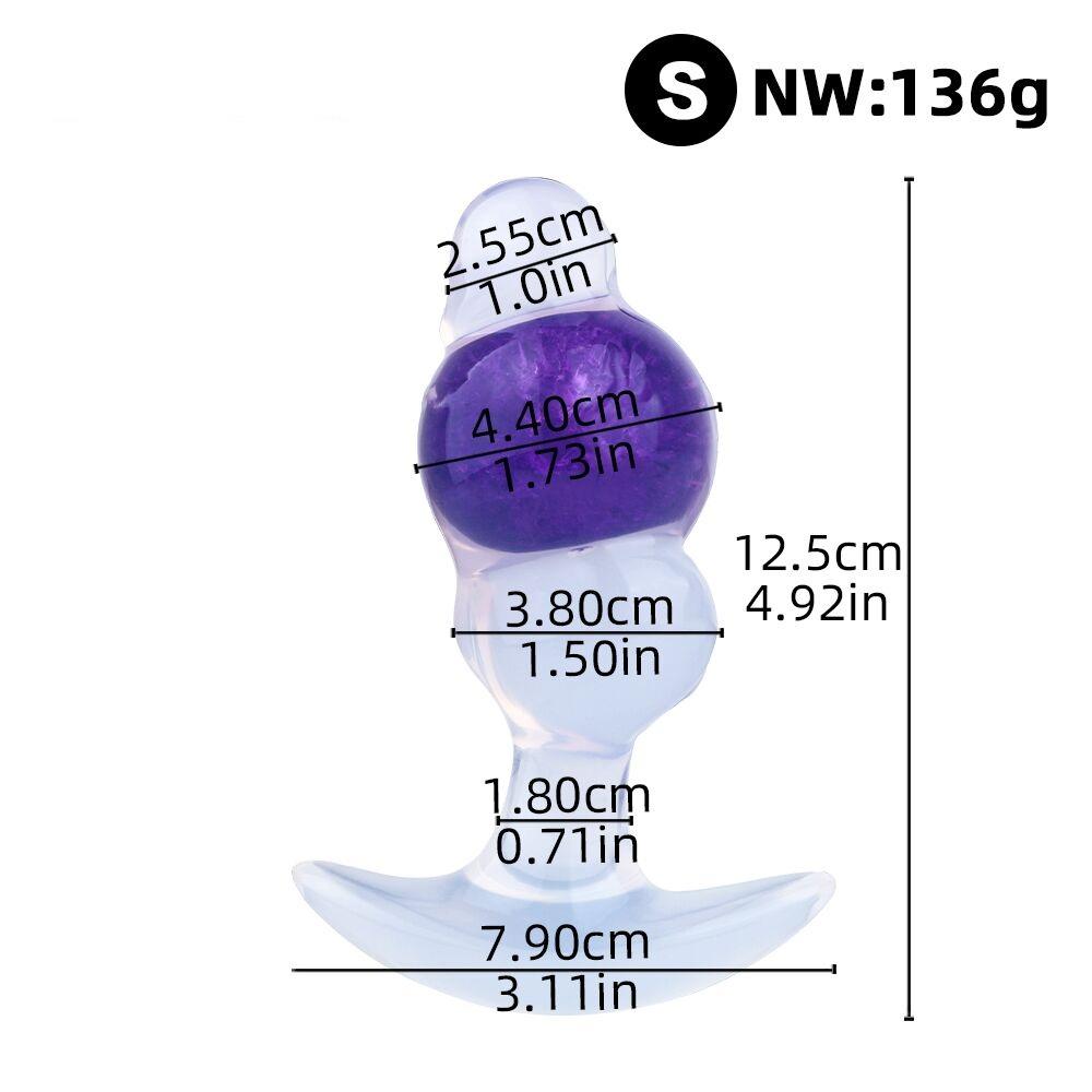 3 ลูกบอล S สีม่วง