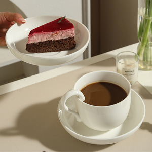 Tasse à café en céramique classique HENITUER MH1637-400cc 400ML, tasse à eau minimaliste, tasse à thé de bureau - Product Image 4