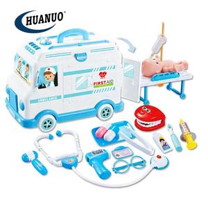 Bambini ragazzo finta gioca giocattoli ambulanza <span class=keywords><strong>auto</strong></span> giocattoli Kit medico carrello giocattolo con luce e suono - Product Image 1